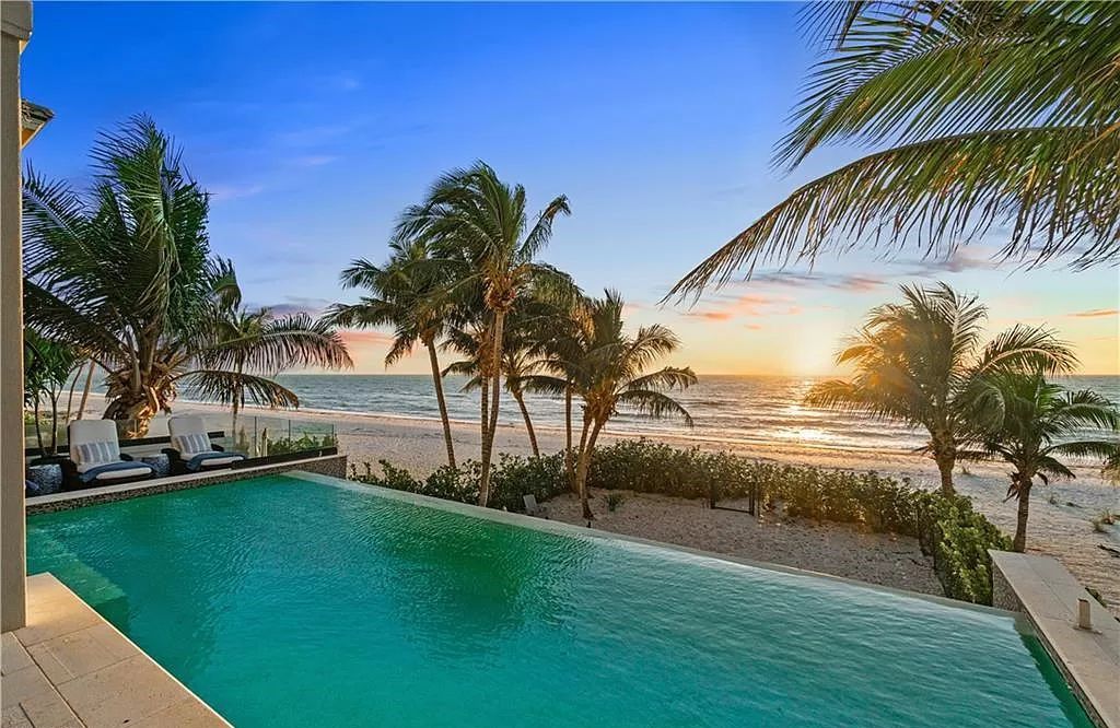 Welcome to 26854 Hickory Blvd, a 5-bed/5-bath beachfront masterpiece in Bonita Springs, FL. Built by Potter Homes and designed by Kukk Architects in 2017, this 4,647 square feet home boasts spectacular Gulf views from every floor.