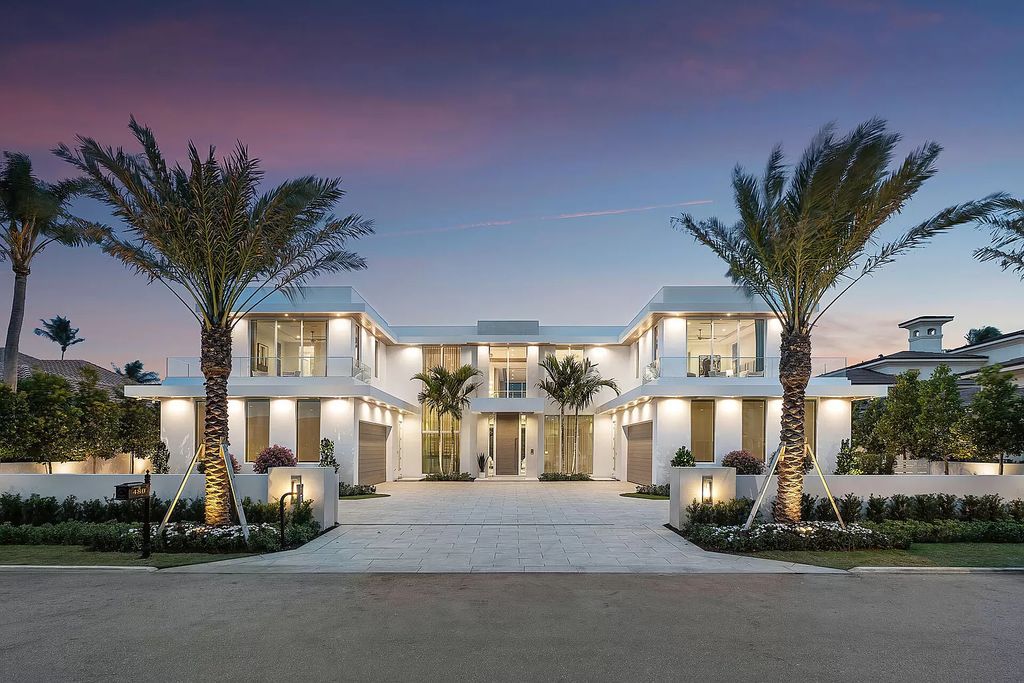 This waterfront haven boasts 6 beds, 9 baths (7 full, 2 half), and a spacious 8,921 square feet living space. Positioned on a premier Intracoastal lot, the property provides stunning water views, a private dock, and 104' of waterfrontage.