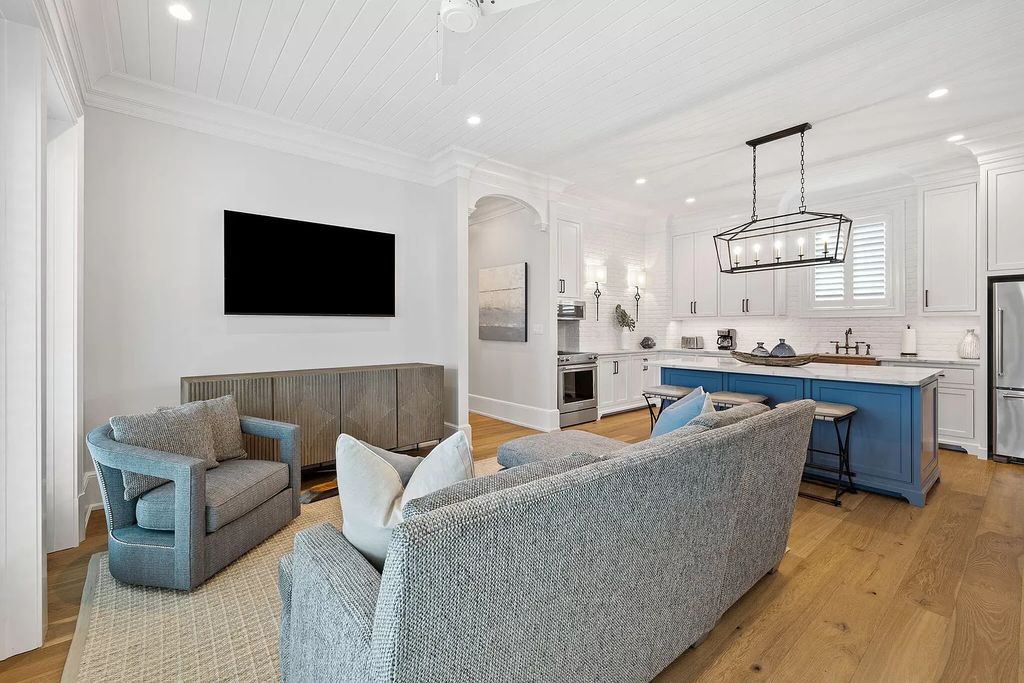 Nestled along the sought-after 30A coastline, this exceptional property, crafted by renowned architect Matt Savois, boasts 8 bedrooms, 9 bathrooms, and spans 6,994 square feet, showcasing exquisite craftsmanship and timeless sophistication.