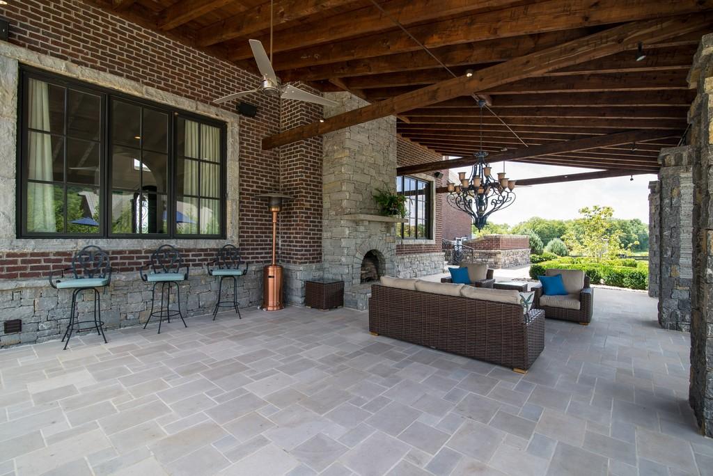 This stunning 20-acre gated estate is in the coveted and bucolic community of Leiper’s Fork in Williamson County. The grand entry features soaring 23-foot ceilings, marble floors and double sweeping staircases. It’s high drama teamed with luxurious beauty. The home has four bedrooms, six full and three half-baths. 3320 Southall Rd, Franklin, TN.