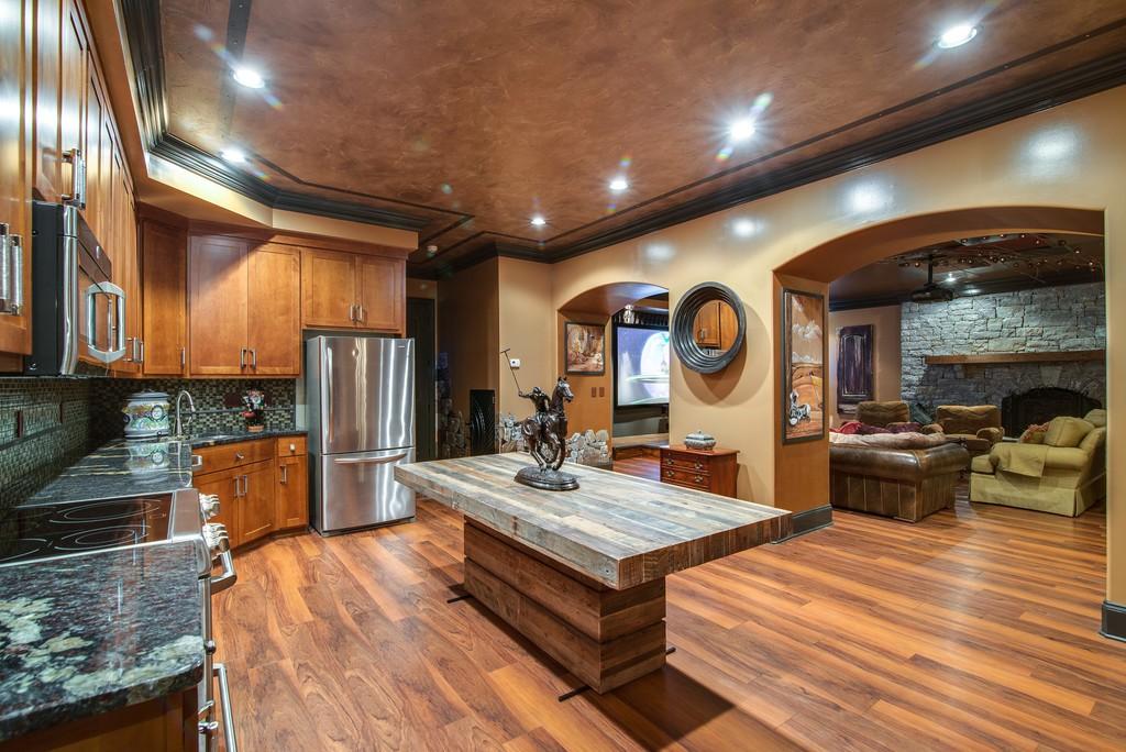 This stunning 20-acre gated estate is in the coveted and bucolic community of Leiper’s Fork in Williamson County. The grand entry features soaring 23-foot ceilings, marble floors and double sweeping staircases. It’s high drama teamed with luxurious beauty. The home has four bedrooms, six full and three half-baths. 3320 Southall Rd, Franklin, TN.