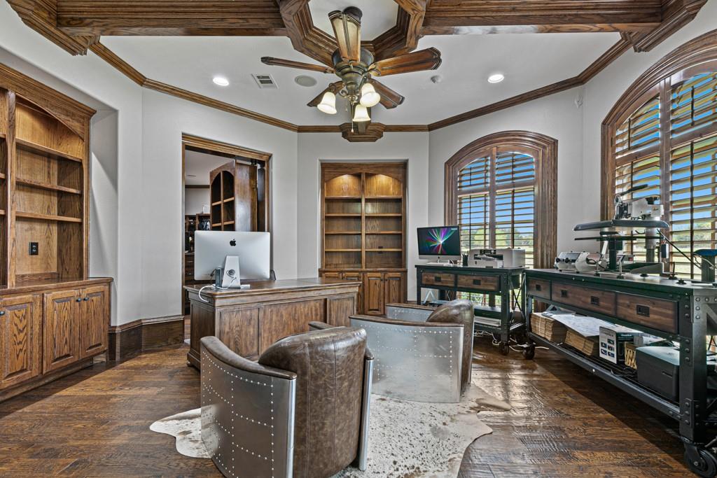 5297 South Farm 549 Home in Rockwall, Texas. Discover this exquisite 12.5-acre estate in Rockwall, boasting over 7100 sqft of luxury living space, 5 beds, 4.3 baths, and unparalleled amenities. Ideal for equestrian enthusiasts and car lovers alike, the property features a 3-stall horse barn, 5-car attached garages.