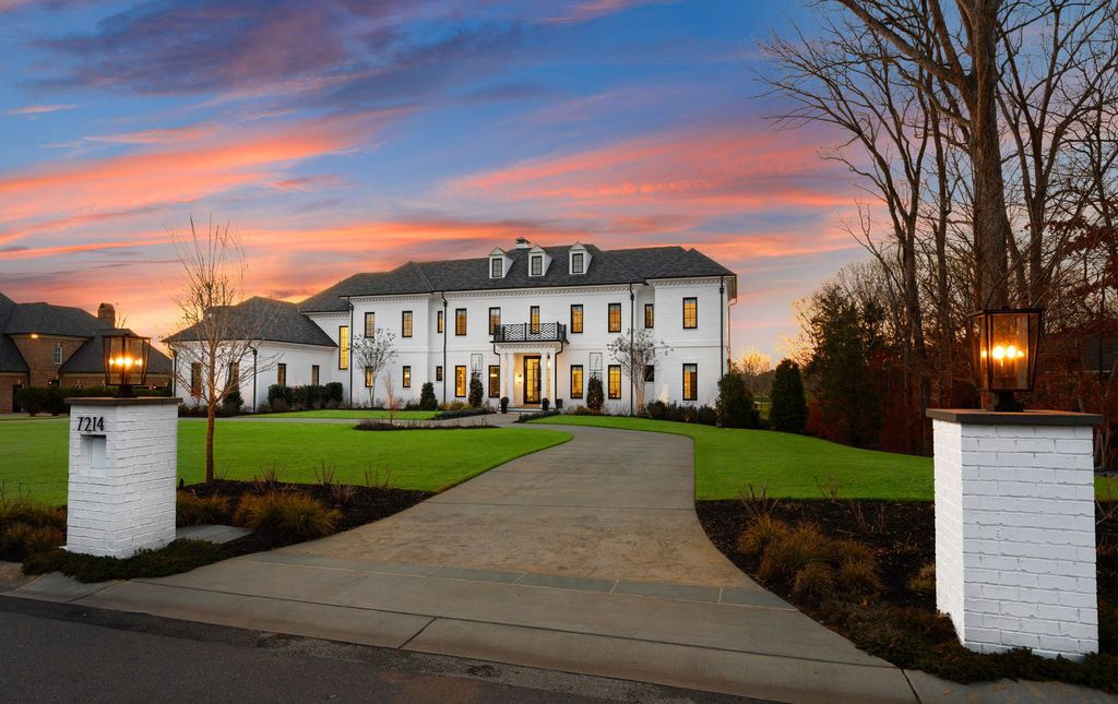 7214 Baltusrol Lane Home in Charlotte, North Carolina. Discover unparalleled luxury living at "Satisfaction In Charlotte," a meticulously renovated estate offering breathtaking views of Quail Hollow's premier golf course. This turn-key home boasts top-to-bottom renovations by Peters Custom Homes, including a culinary masterpiece kitchen, indulgent primary suite with private balcony, and seamless indoor-outdoor living spaces perfect for entertaining.