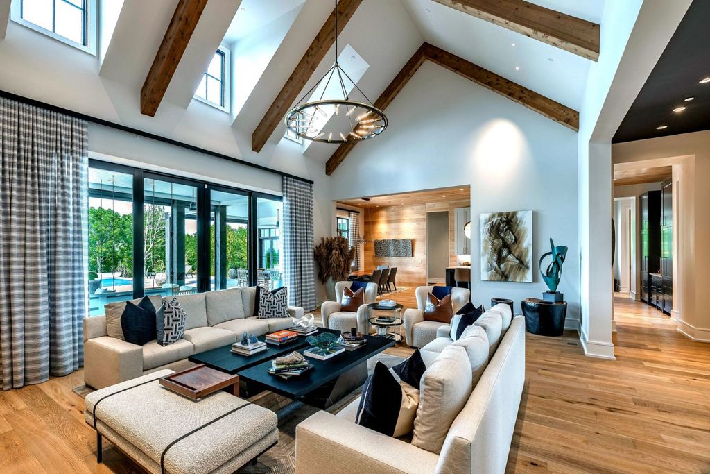 9252 Lehigh Drive Home in Brentwood, Tennessee. Step into luxury living at its finest with this stunning transitional home nestled on a private 3.5-acre lot in Brentwood. Enjoy breathtaking views of the surrounding hillsides from every angle, complemented by Marie-Joe Bouffard’s captivating interior design. 