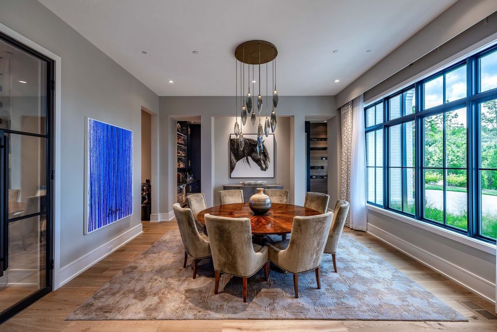 9252 Lehigh Drive Home in Brentwood, Tennessee. Step into luxury living at its finest with this stunning transitional home nestled on a private 3.5-acre lot in Brentwood. Enjoy breathtaking views of the surrounding hillsides from every angle, complemented by Marie-Joe Bouffard’s captivating interior design. 