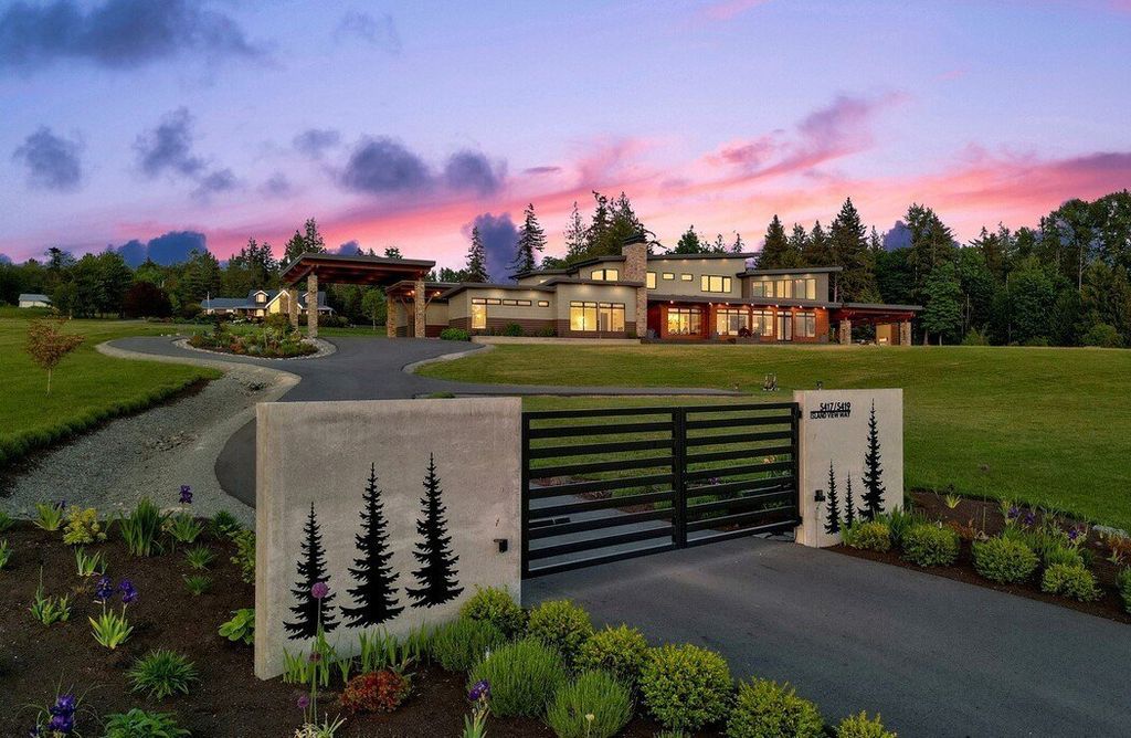 A Contemporary Masterpiece with Breathtaking Bay and Islands Panoramas Priced at 6.495 Million in Washington 1