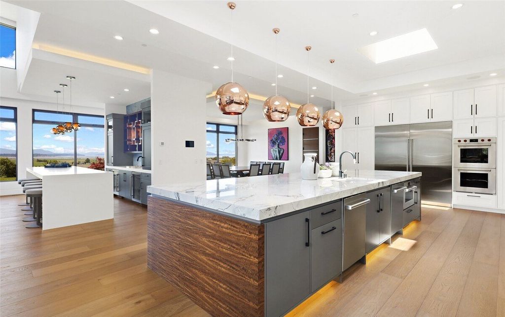 A Contemporary Masterpiece with Breathtaking Bay and Islands Panoramas Priced at 6.495 Million in Washington 28