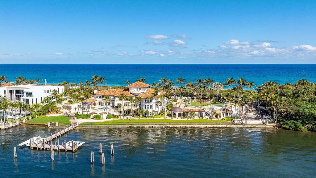 Discover an unparalleled opportunity in South Florida with this magnificent estate boasting nearly 4 acres of prime coastline, featuring 350 feet of direct Intracoastal waterfrontage and an additional 350 feet of direct oceanfrontage.