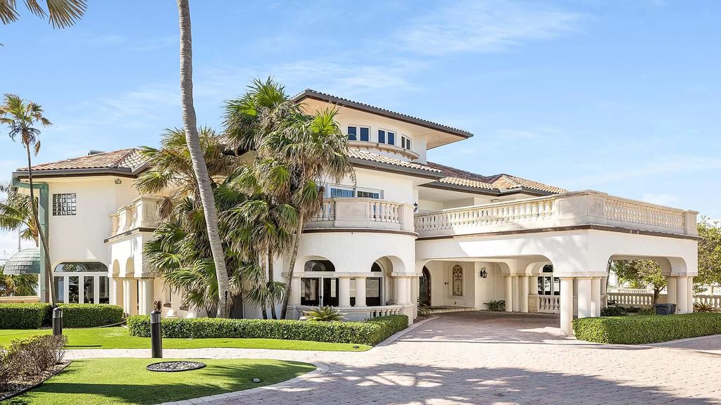 Discover an unparalleled opportunity in South Florida with this magnificent estate boasting nearly 4 acres of prime coastline, featuring 350 feet of direct Intracoastal waterfrontage and an additional 350 feet of direct oceanfrontage.