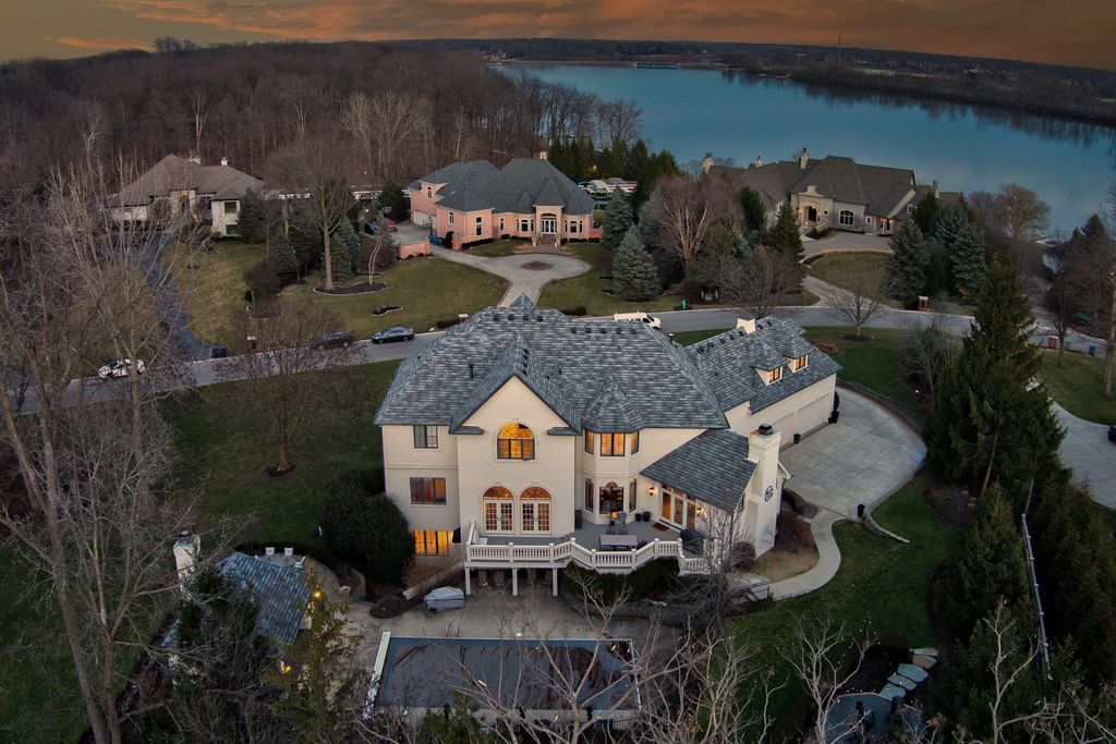 Lakeside Luxury Indiana Estate Boasting Grand Double Height Foyer Offered at 2499999 52