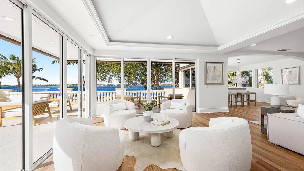 Presenting an extraordinary opportunity along 1840 S Ocean Blvd in Manalapan, Florida, this recently updated Ocean-to-Intracoastal compound offers luxurious waterfront living on nearly two acres of prime real estate.
