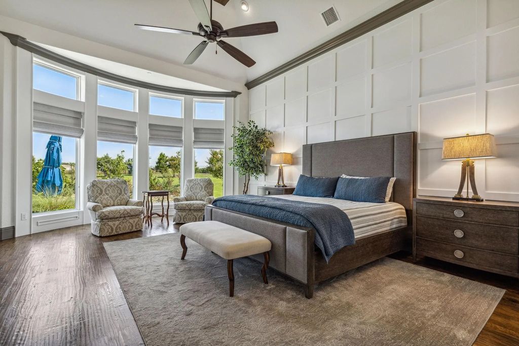 1621 Jan Marie Drive Home in Lucas, Texas. Discover unparalleled luxury in this custom J. Anthony home quietly nestled on a 2-acre north-facing cul-de-sac in prestigious Lovejoy ISD. Featuring exceptional design, premium fixtures, and abundant natural light, this home offers an open concept living area with exposed beams and a gourmet kitchen with dual islands and quartz countertops.
