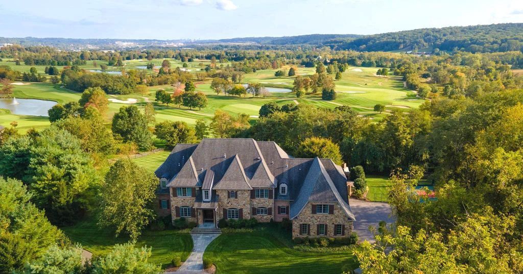French Country Home Overlooking Hayfields Championship Golf Course in Maryland Listed at 4.2 Million 1