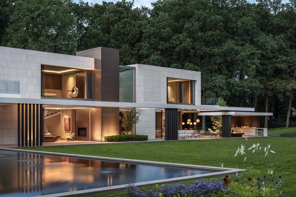 House Flanders Modern house in wooded landscape by SAOTA 12