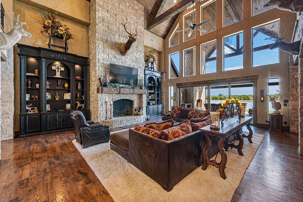 430 Chaparall Road Home in Ferris, Texas. Discover this breathtaking custom lake home nestled on 514 secluded acres, just 15 minutes south of Dallas. Meticulously constructed with stunning lake views from every room, this home features vaulted ceilings, a chef's dream kitchen, luxurious owner's suite, formal dining, study, and more. 