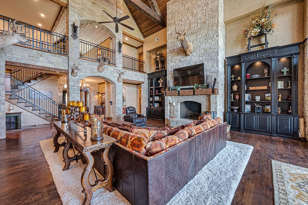 430 Chaparall Road Home in Ferris, Texas. Discover this breathtaking custom lake home nestled on 514 secluded acres, just 15 minutes south of Dallas. Meticulously constructed with stunning lake views from every room, this home features vaulted ceilings, a chef's dream kitchen, luxurious owner's suite, formal dining, study, and more. 