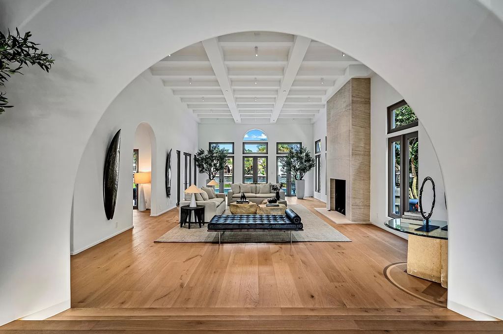 Originally crafted in 2003 by Dan Swanson of Addison Development, this newly remastered intracoastal estate seamlessly blends classic Spanish design with California chic.
