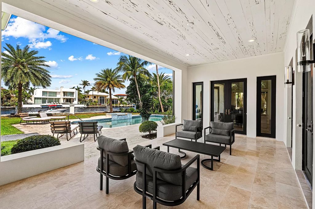 Originally crafted in 2003 by Dan Swanson of Addison Development, this newly remastered intracoastal estate seamlessly blends classic Spanish design with California chic.