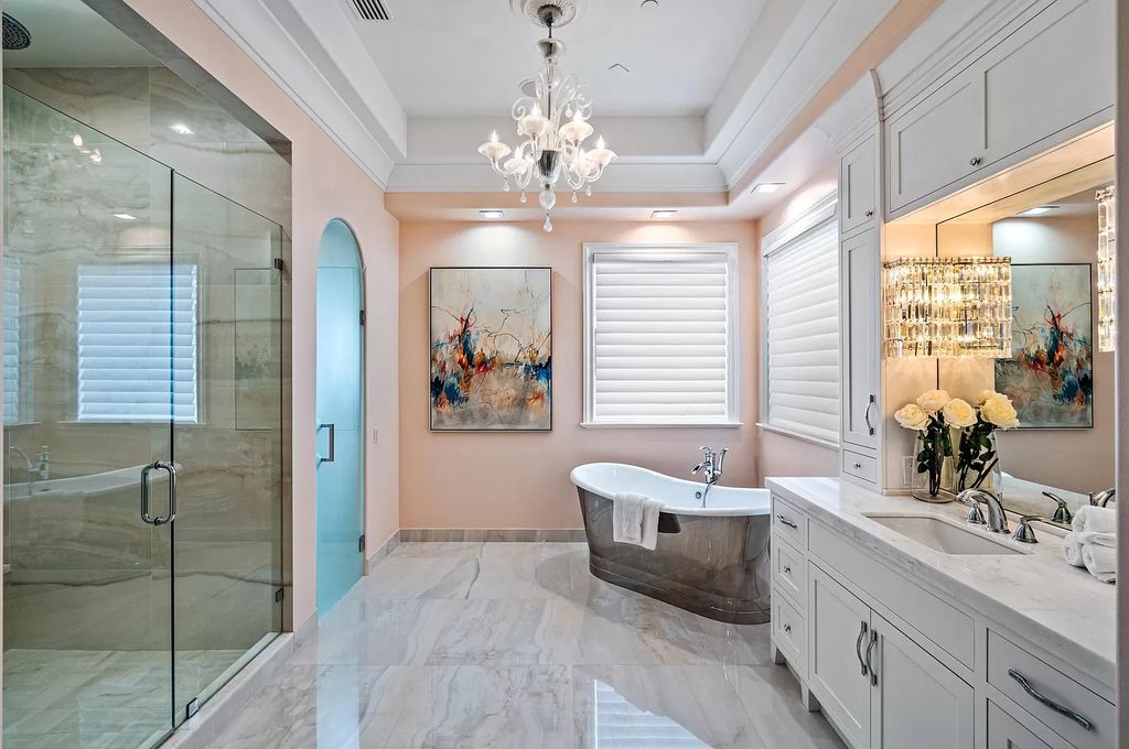 Originally crafted in 2003 by Dan Swanson of Addison Development, this newly remastered intracoastal estate seamlessly blends classic Spanish design with California chic.