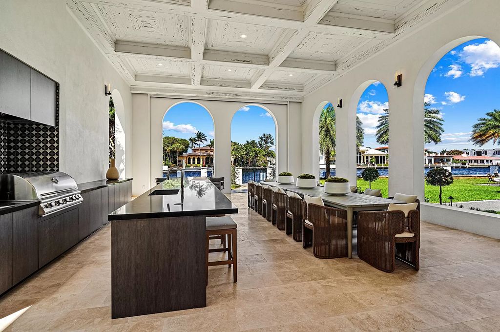 Originally crafted in 2003 by Dan Swanson of Addison Development, this newly remastered intracoastal estate seamlessly blends classic Spanish design with California chic.