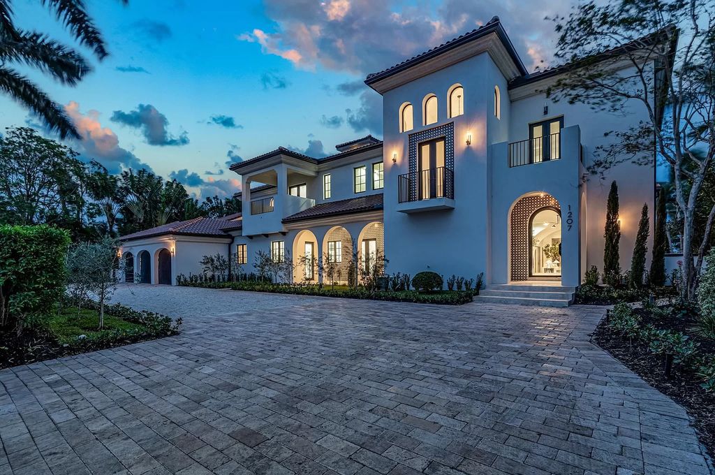 Originally crafted in 2003 by Dan Swanson of Addison Development, this newly remastered intracoastal estate seamlessly blends classic Spanish design with California chic.