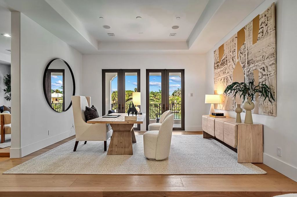 Originally crafted in 2003 by Dan Swanson of Addison Development, this newly remastered intracoastal estate seamlessly blends classic Spanish design with California chic.