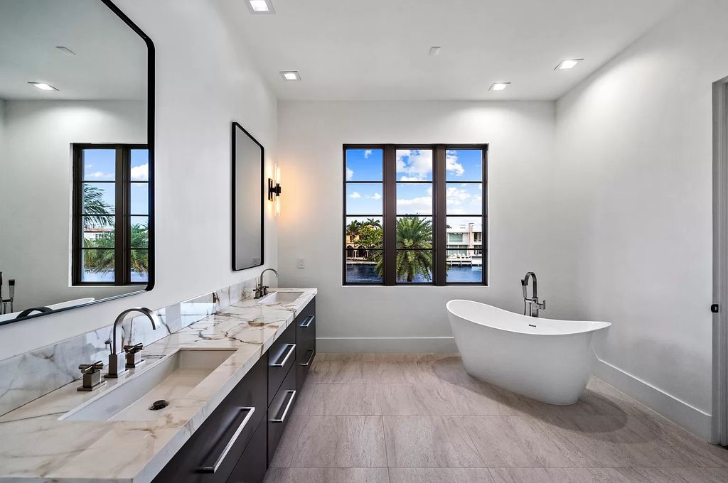 Originally crafted in 2003 by Dan Swanson of Addison Development, this newly remastered intracoastal estate seamlessly blends classic Spanish design with California chic.