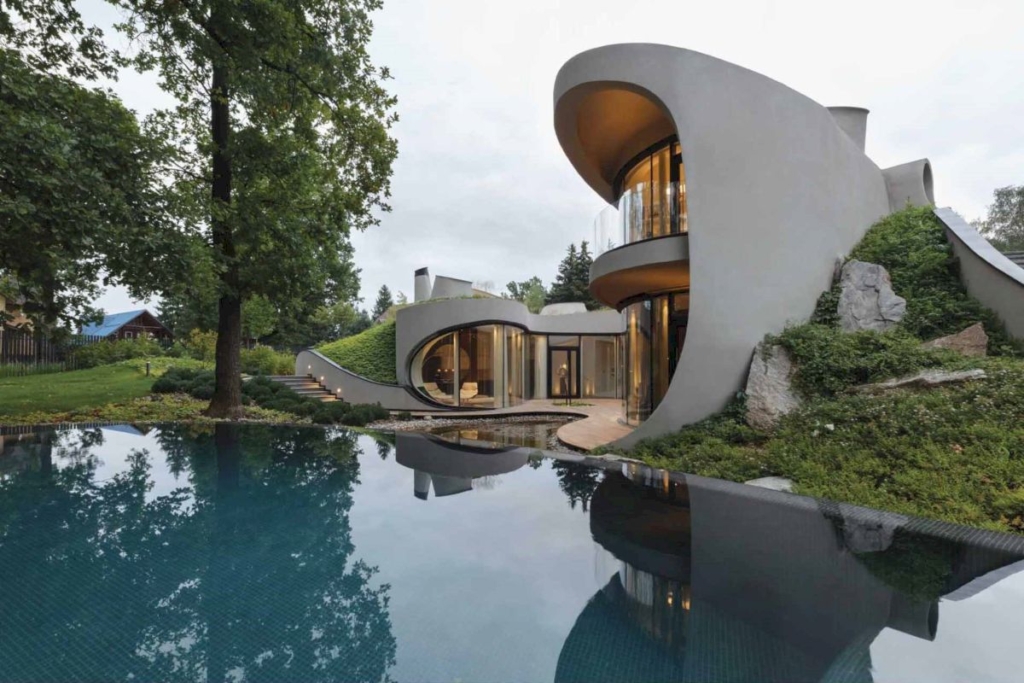 House in the Landscape, Sculptural Home by Niko Architect