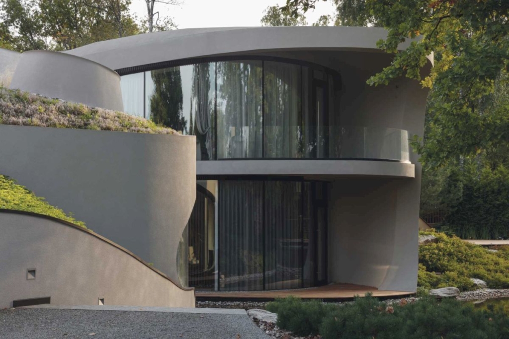 House in the Landscape, Sculptural Home by Niko Architect