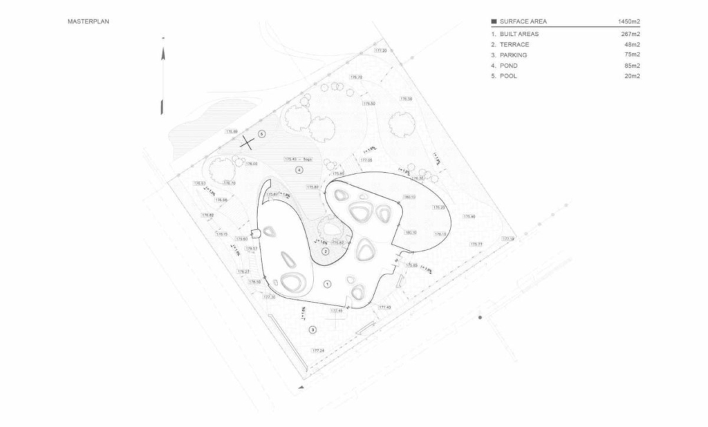 House in the Landscape, Sculptural Home by Niko Architect