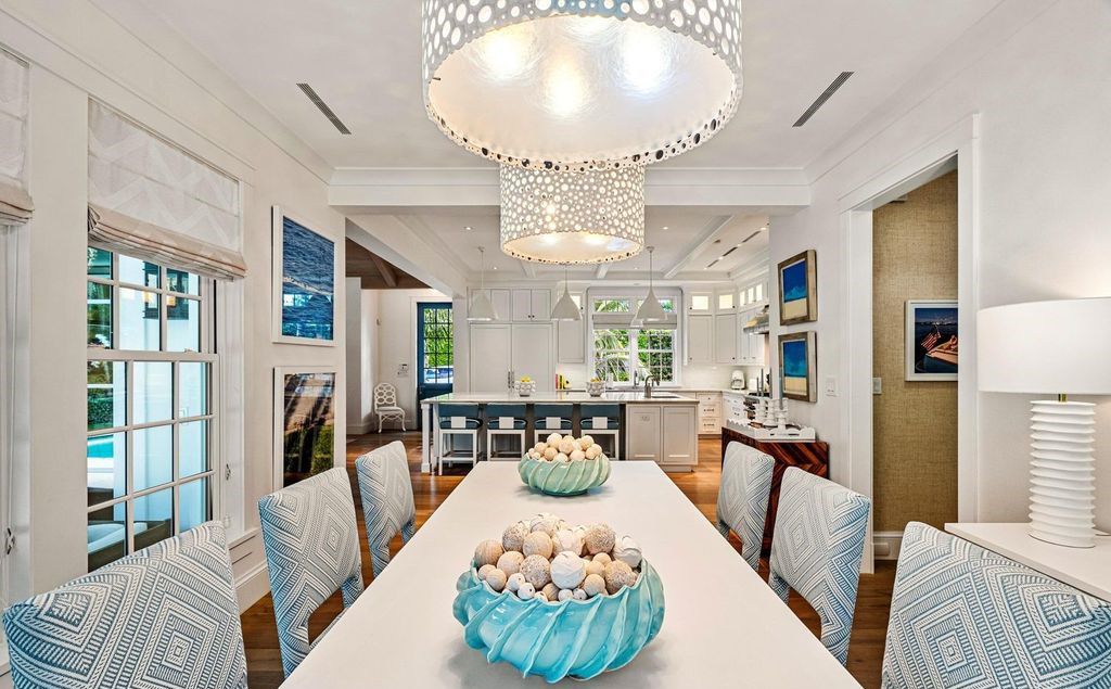 Indulge in luxurious coastal living at 156 Seagate, a meticulously designed haven nestled on Palm Beach Island's coveted North End.