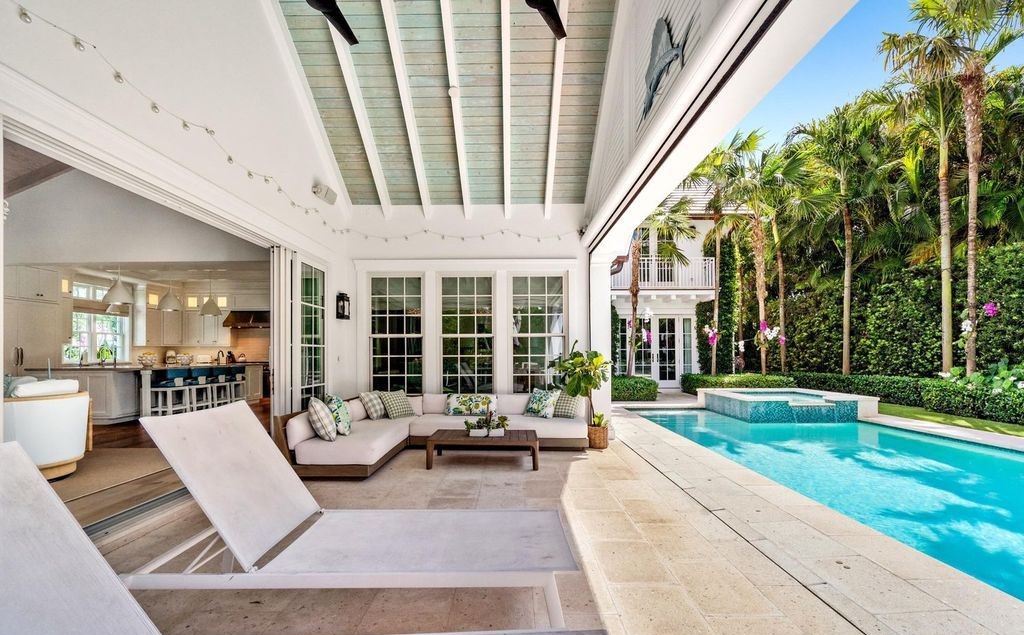 Indulge in luxurious coastal living at 156 Seagate, a meticulously designed haven nestled on Palm Beach Island's coveted North End.