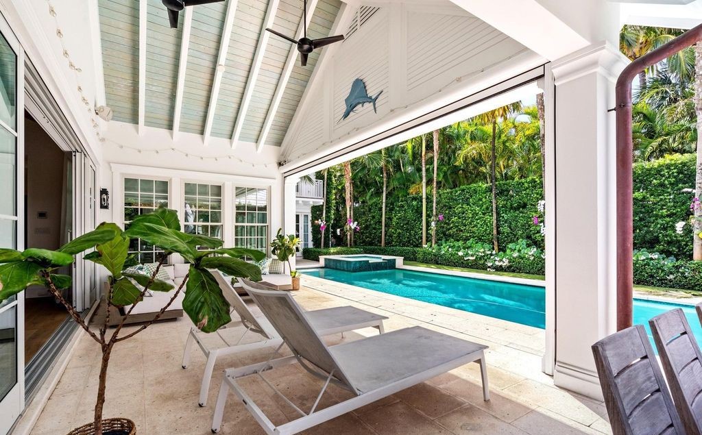 Indulge in luxurious coastal living at 156 Seagate, a meticulously designed haven nestled on Palm Beach Island's coveted North End.
