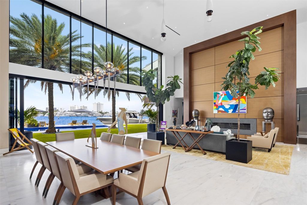 Experience the epitome of luxury living in Fort Lauderdale's prestigious Harbor Beach enclave with this exquisite estate boasting stunning Intracoastal views and 298 feet of water frontage.