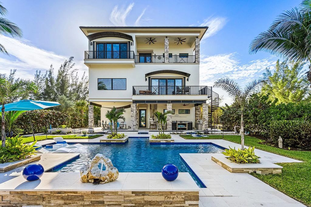 With dual A/C garages and durable coastal design elements throughout, including marine-grade paint and impact glass, this 3-bedroom, 5-bathroom home on a 0.65-acre lot at 3800 Anacostia Pl, Fort Pierce, FL 34949, built in 2019, presents an exceptional opportunity to embrace the coastal lifestyle in utmost comfort and elegance.