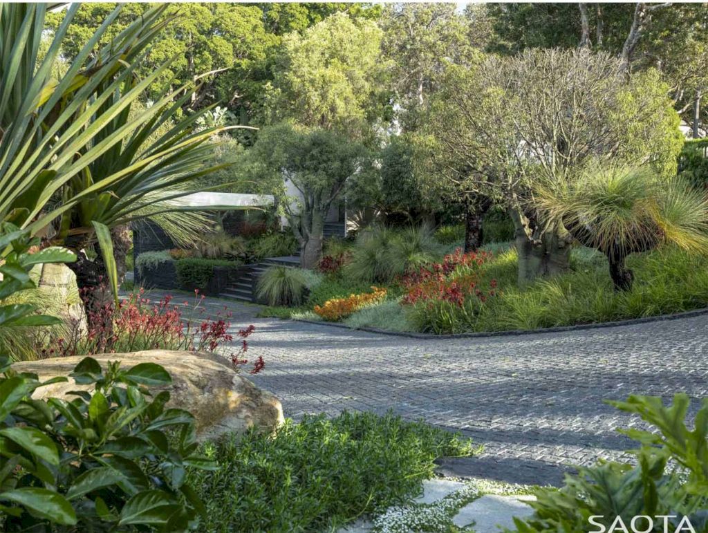 Water's Edge with Stone Covers Exterior & Interior by SAOTA