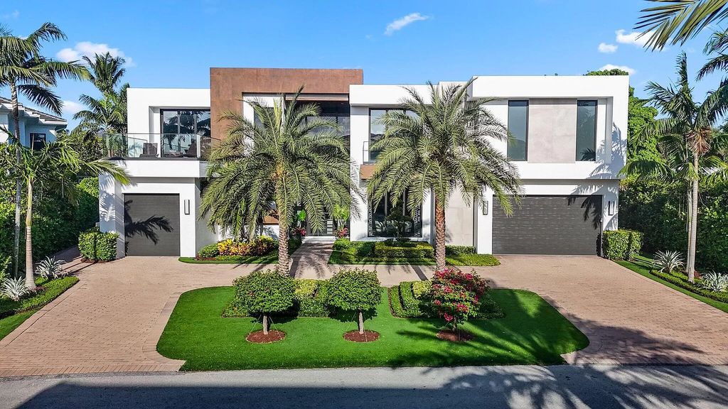 This 5-bed, 7-bath masterpiece, built in 2021, spans over 6,159 sq ft on a 0.30-acre lot. Highlights include a 2-story great room with stunning glass walls and a gas fireplace, a formal dining room with a glass wine closet, a custom kitchen with double-thick quartzite countertops, Miele appliances, and Carrara porcelain tiles.