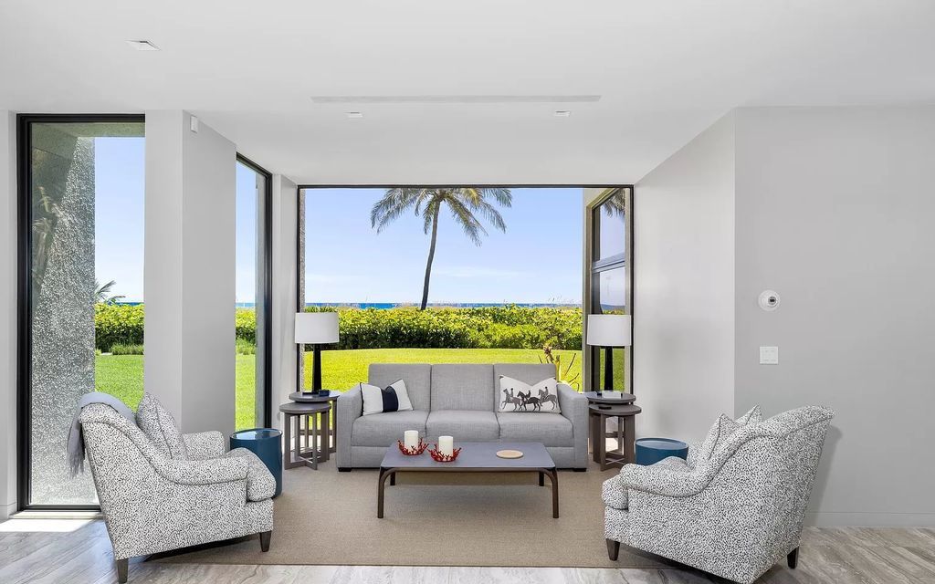 Welcome to an exquisite oceanfront estate located in the prestigious Palm Beach, Florida. This stunning property at 1446 N Ocean Blvd offers an unparalleled coastal living experience with 7 bedrooms and 5 bathrooms, spread across a luxurious 8,005 square feet of living space.