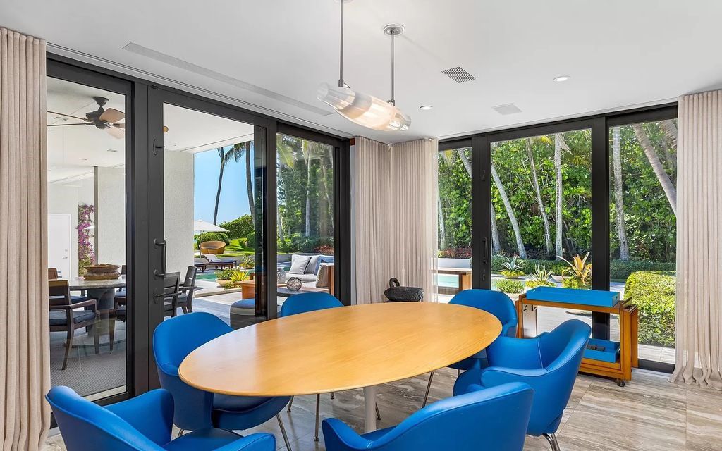 Welcome to an exquisite oceanfront estate located in the prestigious Palm Beach, Florida. This stunning property at 1446 N Ocean Blvd offers an unparalleled coastal living experience with 7 bedrooms and 5 bathrooms, spread across a luxurious 8,005 square feet of living space.