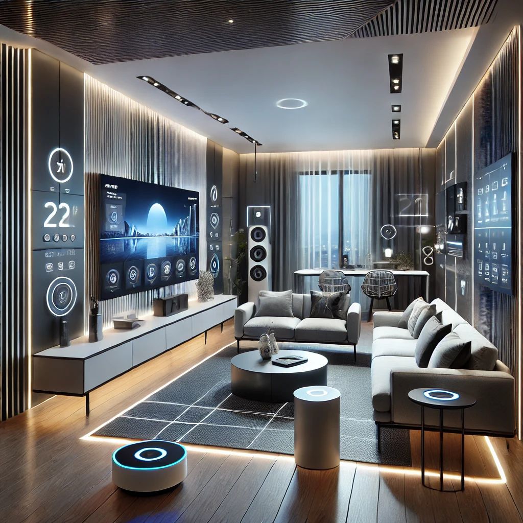 High Tech Gadgets Incorporating smart home technology can add both convenience and a touch of futurism to your living room