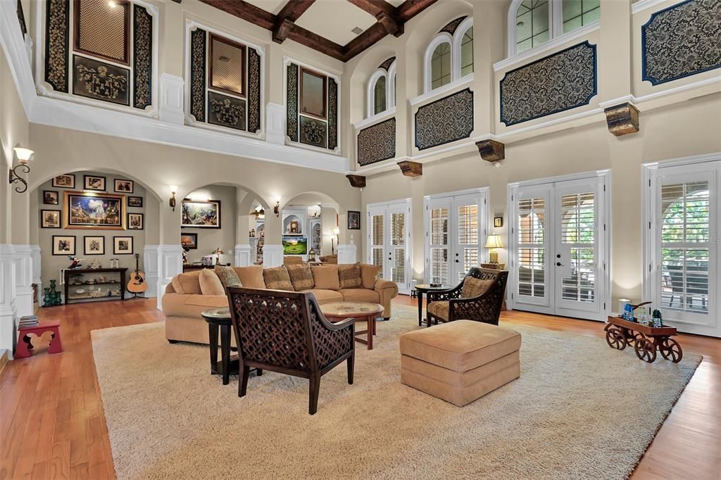 Nestled on 16 acres of meticulously landscaped grounds, this grand mansion boasts nearly 20,000 square feet of exquisitely designed living space.