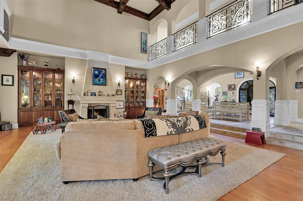 Nestled on 16 acres of meticulously landscaped grounds, this grand mansion boasts nearly 20,000 square feet of exquisitely designed living space.