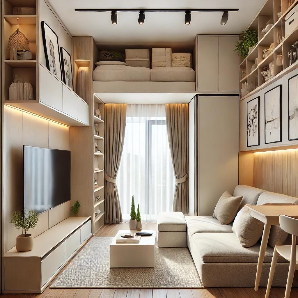 Space saving Solutions Maximize a small living room with space saving solutions