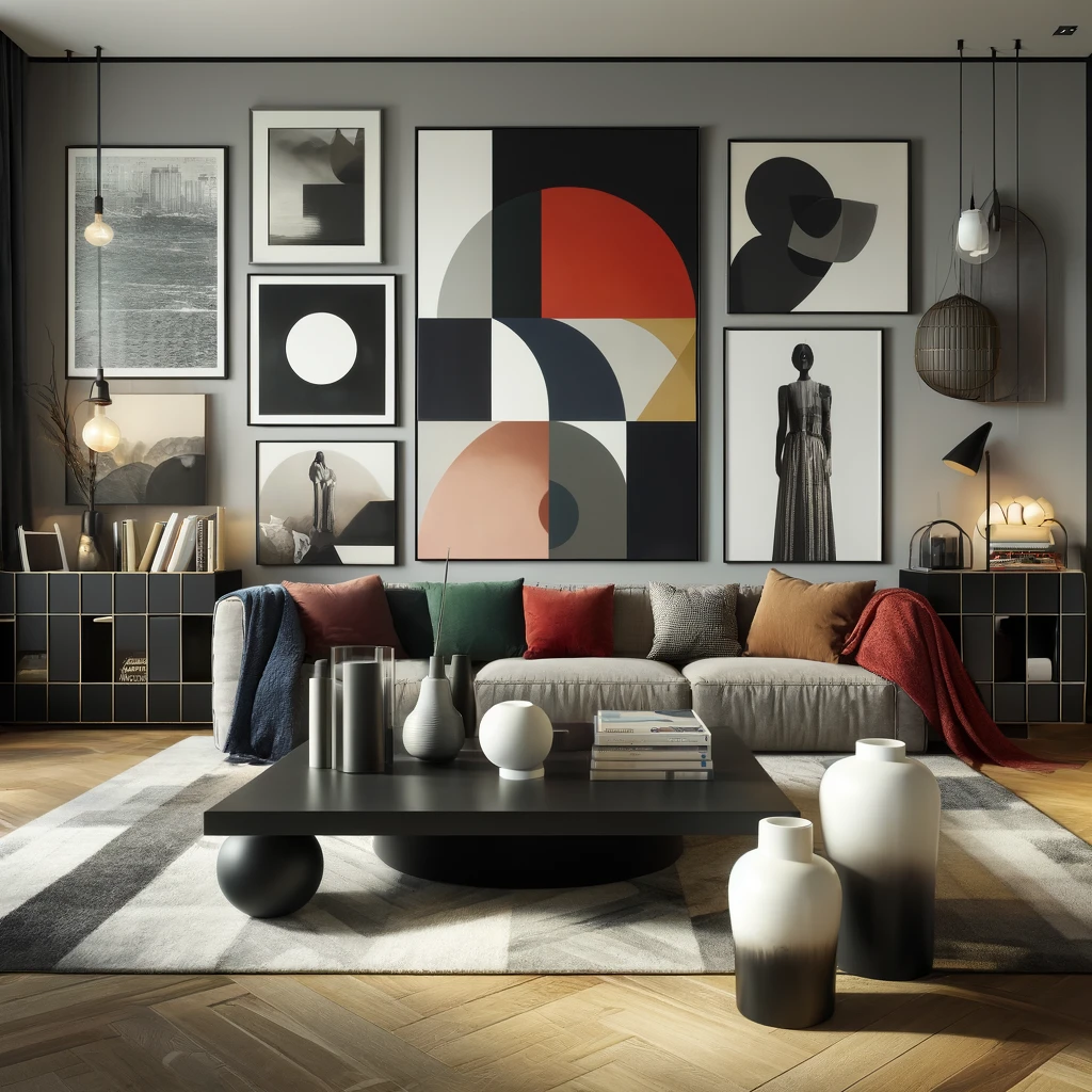Art and accessories add personality and style to contemporary living rooms.