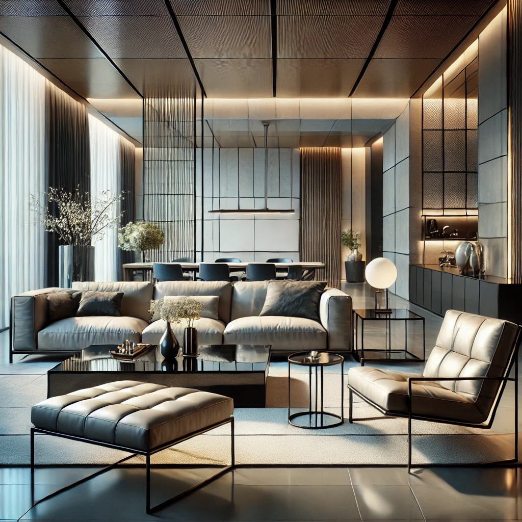 Modern furniture is a cornerstone of contemporary living room design, offering both style and functionality.
