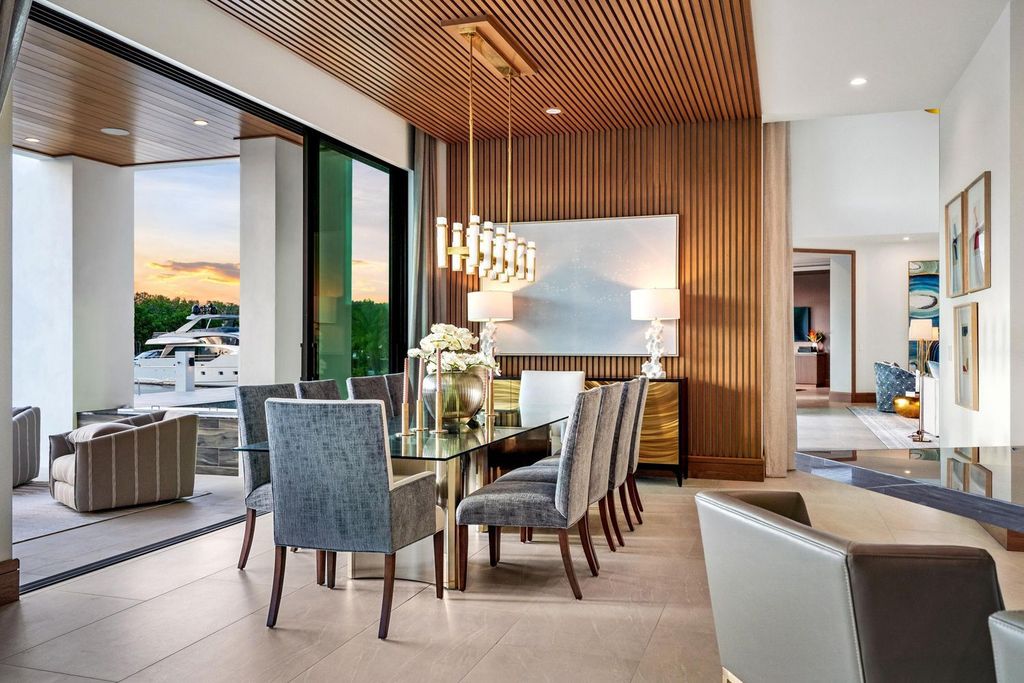 This modern Malibu-inspired estate in Boca Raton's exclusive Sanctuary community offers unparalleled luxury with 170 feet of protected waterfront.