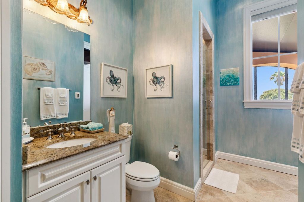 Featured on HGTV's Extreme Homes, this Tuscan-inspired masterpiece sits on a sprawling 1.87-acre lot, boasting over 400 feet of stunning water frontage along Choctawhatchee Bay and Jones Bayou.