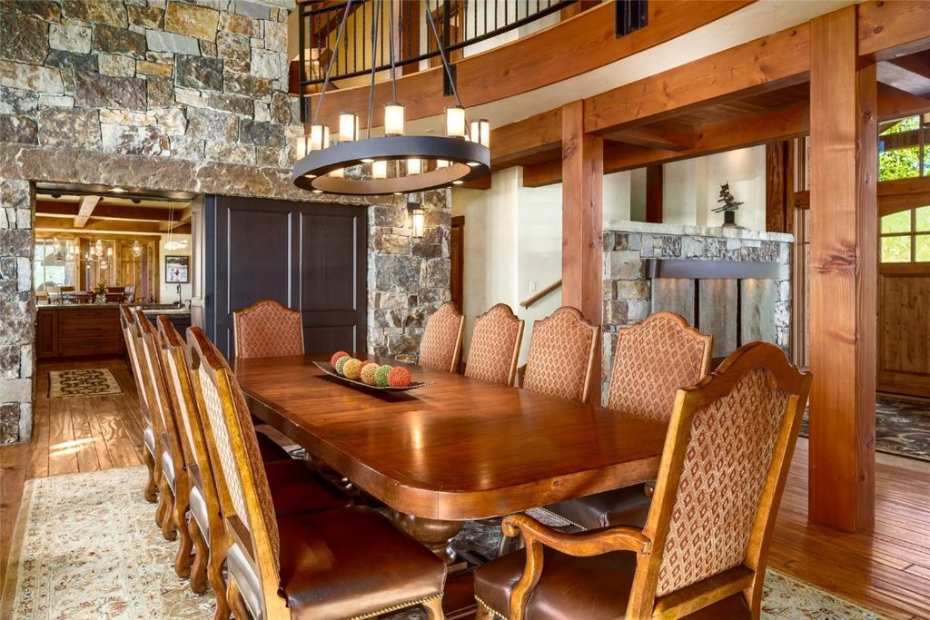 Spectacular Home in Alpine Mountain Ranch with Classic Timber Frame Construction Listed for 12.75 Million 11
