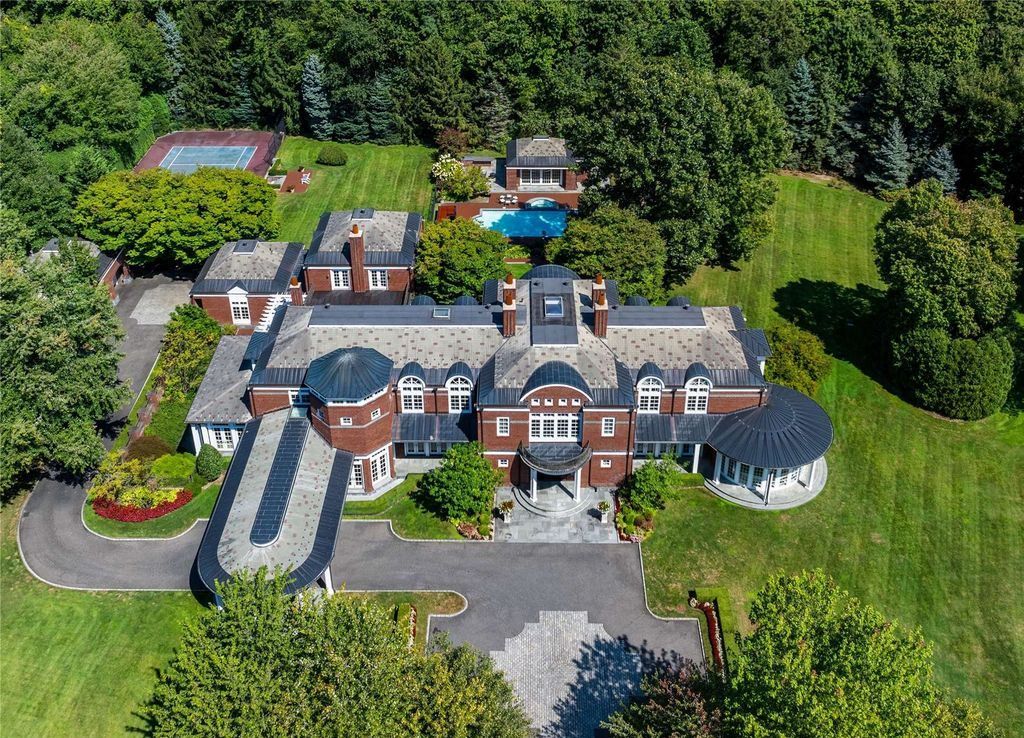 Architectural Sophistication and Resplendence in this Stately Brookville Brick Colonial Listed at 15 Million 1