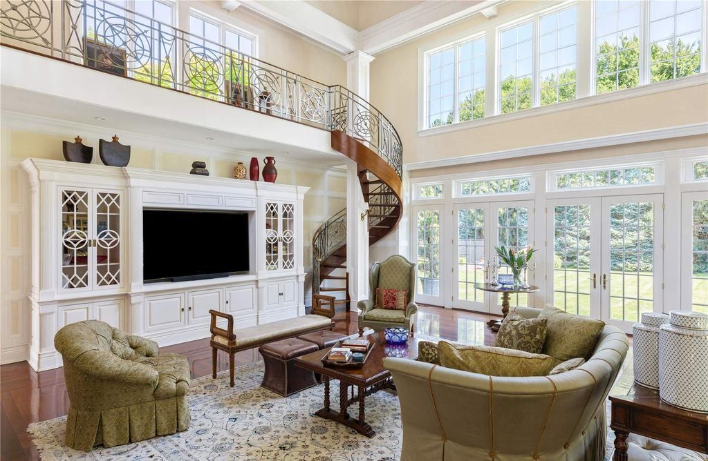 Architectural Sophistication and Resplendence in this Stately Brookville Brick Colonial Listed at 15 Million 16
